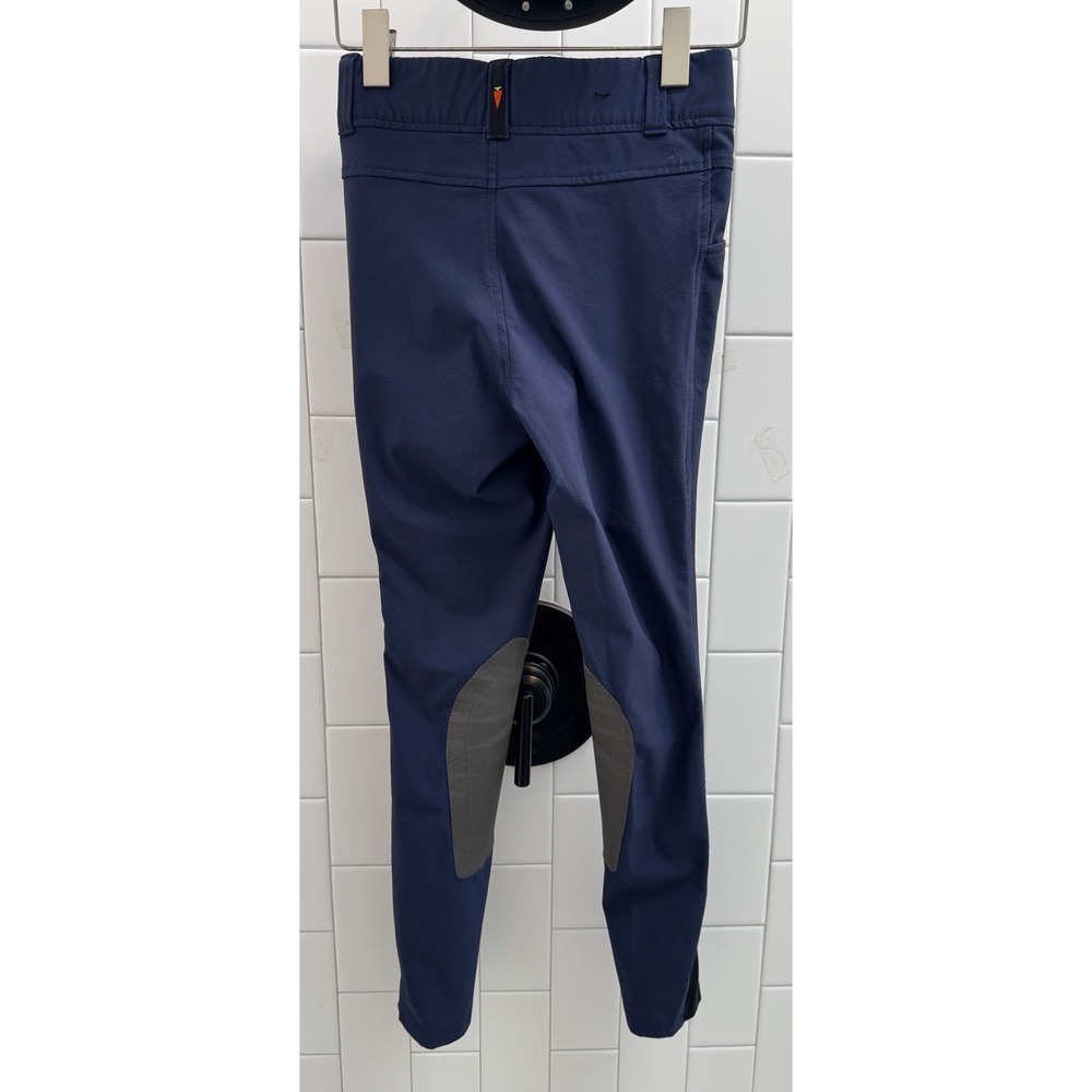 Kerrits Riding Breeches Kids Large Navy Blue Knee Patch Equestrian Horse Western - Picture 2 of 9